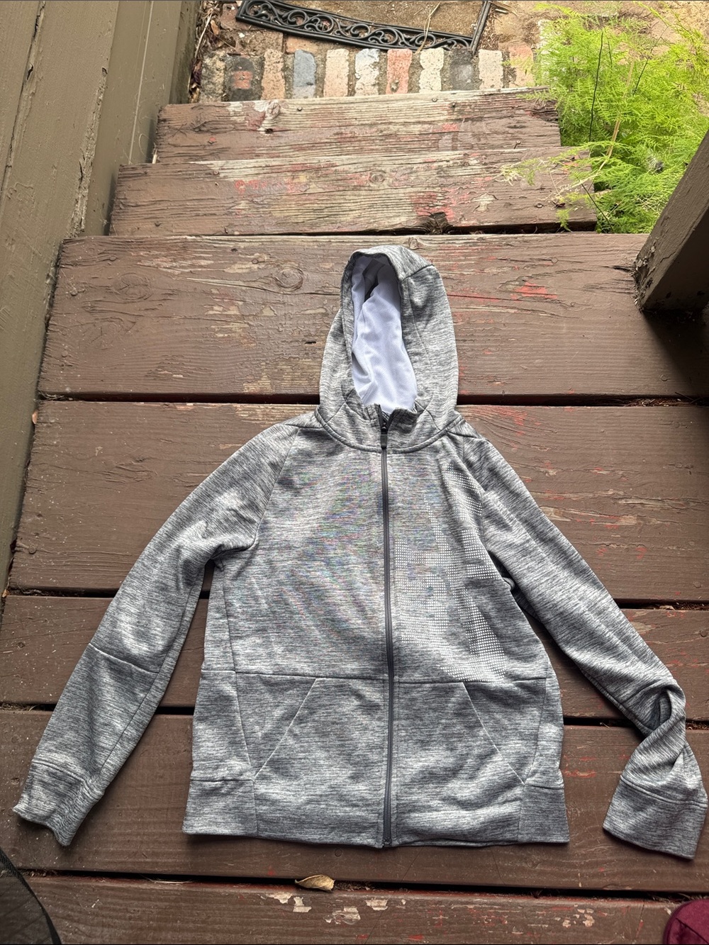 Nike Gray Full-Zip Hooded Sweater